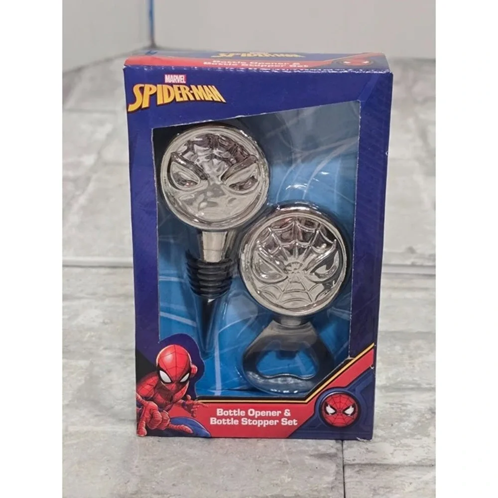 Marvel SPIDER-MAN Bottler Opener w/ Bottle Stopper Set -‎ Spiderman 2018